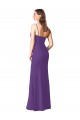 Strapless Chiffon Bridesmaid Dress with Pleated Wrap Bodice and Side Slit Brisbane