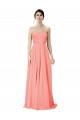 Strapless Chiffon Bridesmaid Dress with Ruched Sweetheart Neckline Brisbane