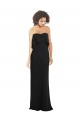 Strapless Chiffon Bridesmaid Dress with cascading Flounce Crop Top Bodice Brisbane