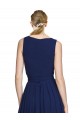 V-Neck Ruched Chiffon Bridesmaid Dress with Waistband Brisbane