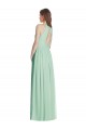 Cutout Open Back Shirred Halter Maxi Bridesmaid Dress Brisbane