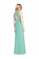 Jewel Neck Mermaid Open Back Chiffon Bridesmaid Dress Brisbane