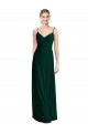Wide V-Neck Long Spaghetti Strap Chiffon Bridesmaid Dress Brisbane