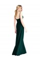 Wide V-Neck Long Spaghetti Strap Chiffon Bridesmaid Dress Brisbane