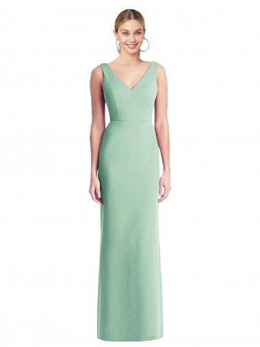 Sleeveless Tie Back Chiffon Trumpet Chiffon Bridesmaid Dress Brisbane