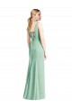 Sleeveless Tie Back Chiffon Trumpet Chiffon Bridesmaid Dress Brisbane
