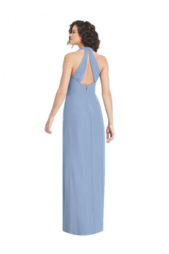 V-Neck Halter Back Straps Chiffon Formal Bridesmaid Dress Brisbane