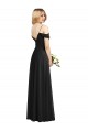 Cold-Shoulder V-Back Chiffon Maxi Bridesmaid Dress Brisbane