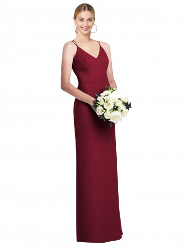 Full Length Draped Blouson Back Chiffon Maxi Bridesmaid Dress Brisbane