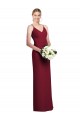 Full Length Draped Blouson Back Chiffon Maxi Bridesmaid Dress Brisbane