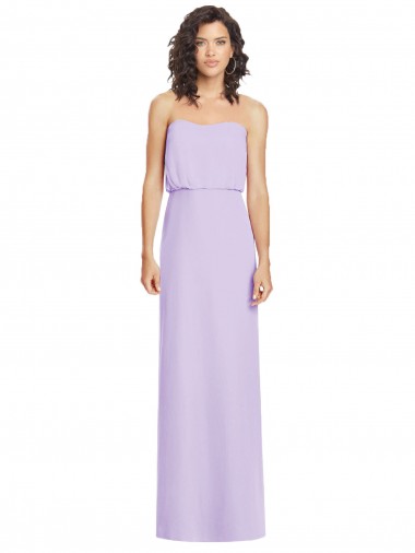 Full Length Lux Chiffon Blouson Bodice Bridesmaid Dress Brisbane