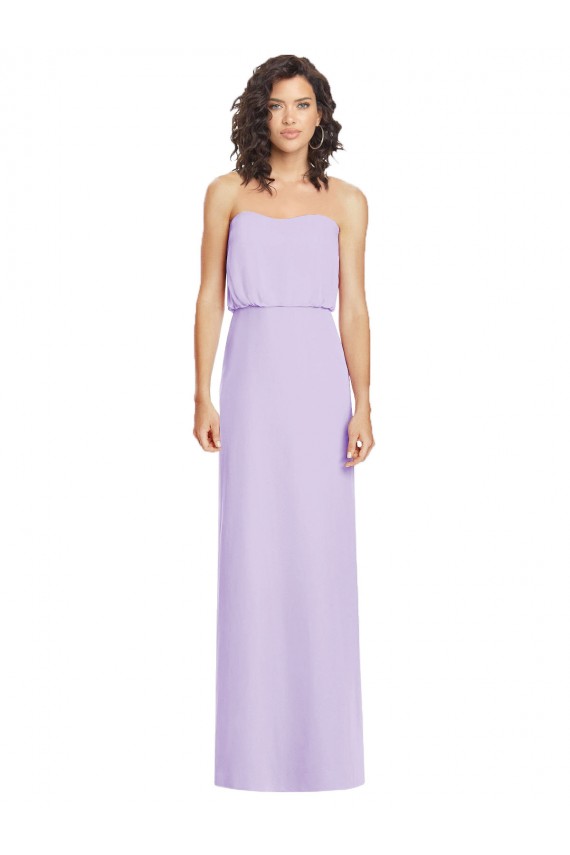Full Length Lux Chiffon Blouson Bodice Bridesmaid Dress Brisbane