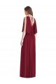 Split Sleeves Backless Chiffon Maxi Bridesmaid Dress Brisbane