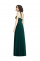 Draped Halter Neck Long Chiffon Bridesmaid Dress with Low Back Brisbane