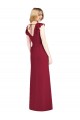Ruffled Sleeves Mermaid Chiffon Bridesmaid Dress with Front Slit Brisbane