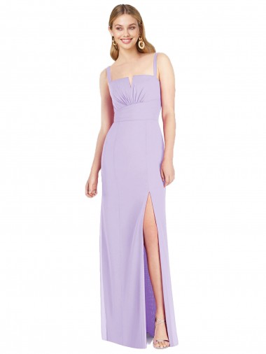 Spaghetti Straps Mermaid Chiffon Bridesmaid Dress with Side Front Slit Brisbane