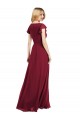 Flutter Sleeves Faux Wrap Chiffon Bridesmaid Dress Brisbane