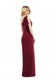 One Shoulder Chiffon Bridesmaid Dress with Draped Front Slit Brisbane