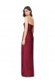 Side Front Slit Draped Strapless Chiffon Bridesmaid Dress Brisbane