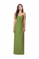 Side Front Slit Draped Strapless Chiffon Bridesmaid Dress Brisbane