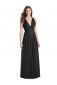Full Length V-Neck Chiffon Bridesmaid Dress with Wide Criss Cross Straps Brisbane