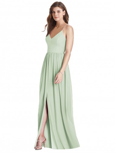 Criss Cross Strap Backless Maxi Long Chiffon Bridesmaid Dress Brisbane