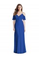 Ruffled Cold-Shoulder Chiffon Maxi Bridesmaid Dress Brisbane