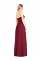 Strapless Notch Chiffon Maxi Bridesmaid Dress Brisbane
