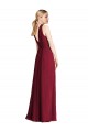 Plunging V-Back Long Full Length Chiffon Bridesmaid Dress Brisbane