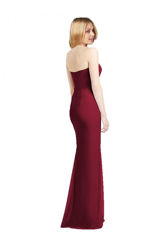 Sweetheart Neckline Lux Chiffon Bridesmaid Dress with Side Slit Brisbane