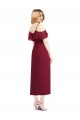 Cocktail Wrap Chiffon Bridesmaid Dress with Fluttering Ruffles Brisbane