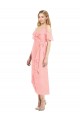 Cocktail Wrap Chiffon Bridesmaid Dress with Fluttering Ruffles Brisbane