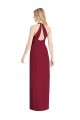 V-Neck Halter Chiffon Maxi Formal Bridesmaid Dress Open Back Brisbane