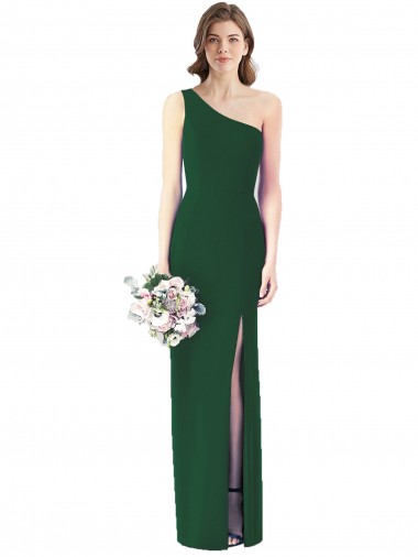 One Shoulder Chiffon Trumpet Bridesmaid Dress Brisbane