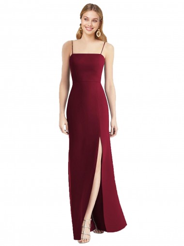 Tie-Back Cutout Trumpet Chiffon Bridesmaid Dress with Front Slit Brisbane