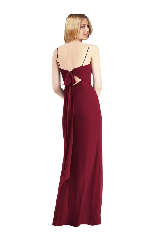 Tie-Back Cutout Trumpet Chiffon Bridesmaid Dress with Front Slit Brisbane