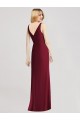Sleeveless V-Back Long Trumpet Chiffon Bridesmaid Dress Brisbane