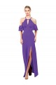Slim A-Line Chiffon Bridesmaid Dress with Off The Shoulder Ruffle Sleeves Brisbane