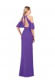 Slim A-Line Chiffon Bridesmaid Dress with Off The Shoulder Ruffle Sleeves Brisbane