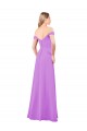 Off The Shoulder Draped Sleeves A-Line Chiffon Bridesmaid Dress Brisbane
