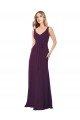 Long Chiffon Bridesmaid Dress with Front Bow Brisbane