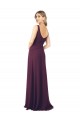 Long Chiffon Bridesmaid Dress with Front Bow Brisbane