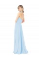 Criss Cross High Neck Halter Chiffon Bridesmaid Dress Brisbane
