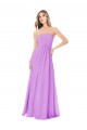 Draped Strapless Floor Length Chiffon Bridesmaid Dress Brisbane