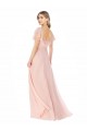 Flutter Cap Sleeves Square Neck Ruffle Chiffon Bridesmaid Dress Brisbane