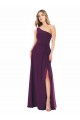 One Shoulder Chiffon Bridesmaid Dress with Tie Belt Brisbane