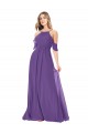 Cold Shoulder Flutter Sleeves Chiffon Bridesmaid Dress Brisbane