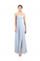 Fitted Strapless Full Length Chiffon Bridesmaid Dress with Front Slit Brisbane