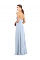Fitted Strapless Full Length Chiffon Bridesmaid Dress with Front Slit Brisbane