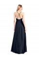 Plunging V-Neckline Halter Chiffon Wrap Bridesmaid Dress / Prom Dress with High Slit Brisbane